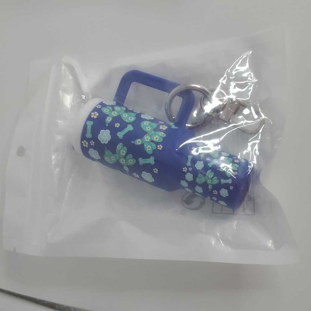 Blue greenish stanley cups key chains